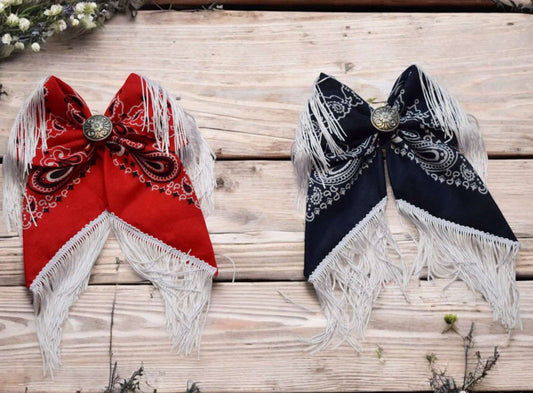 Bandana Bow with Fringe