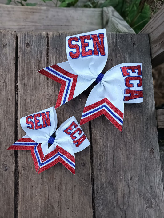 SEN ECA Cheer Bow- white